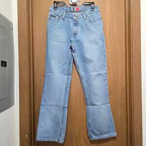 Vintage 90s Arizona Jean Co. Light Wash High Rise Flare Jeans Size 7